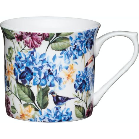 Kitchencraft Taza de Porcelana Estampadas con Flores Vintage 11,5 x 8,5 x 8 cm