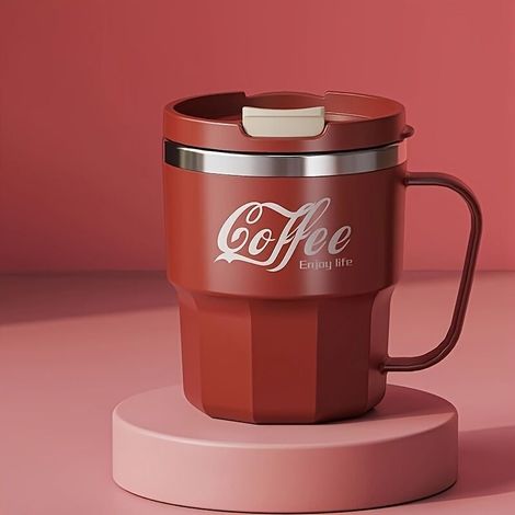 Mug à café avec couvercle — Doté d'une double paroi isolante Un cadeau idéal pour la fête des Mères (1/5)