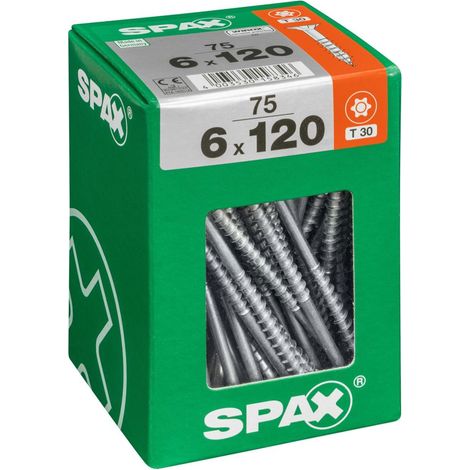Spax Vite universale WIROX , 6 x 120 mm , 75 Stk. - Scatola M