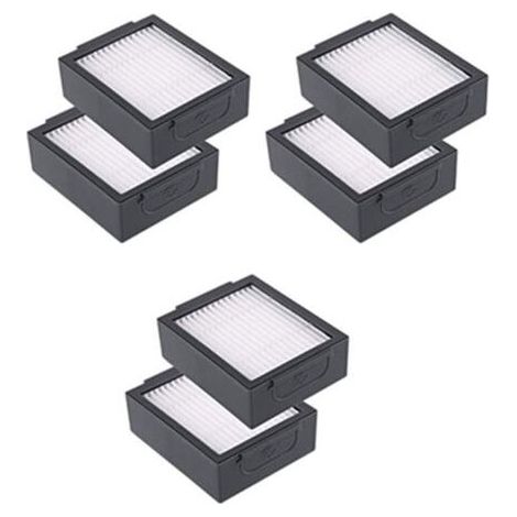 Paquet de 6 filtres de rechange pour iRobot Roomba e5 e5154 e6 i7 i7+ i7156 i1 i3 i4 i8 Filtre à air HEPA (non compatible avec Combo J7+) Pièces de rechange durables (1/5)