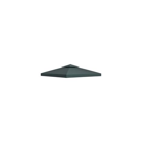 Ersatzdach für Pavillon/Zelt 3 x 3 m, hochdichtes Polyester 180 g/m², dunkelgrau