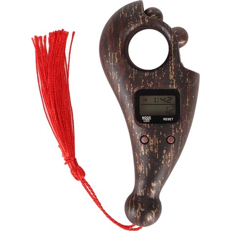 Compteur numérique de perles de prière portable, fonction réinitialisation, arrêt automatique, frange rouge, compact, pour musulman islamique - Type 1 (1/5)