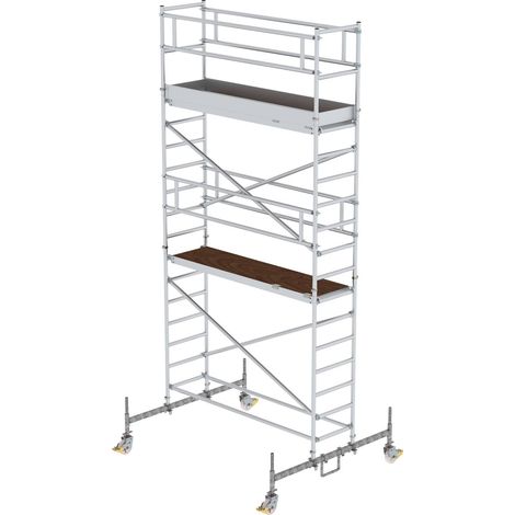 MUNK Rollgerüst mit Fahrbalken 0,75x2,45m Plattform 6,45m AH (1/2)