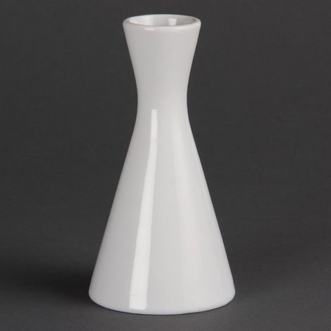 Vases bouteilles blancs 140mm (Lot de 6) - Ref CB701 - Olympia (1/3)