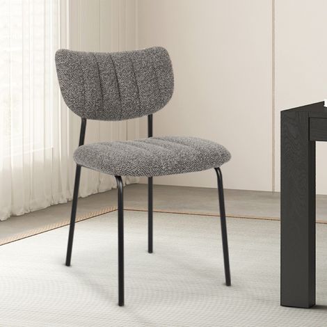 Chaise de salle à manger en tissu gris anthracite ANTO (lot de 2) (1/5)