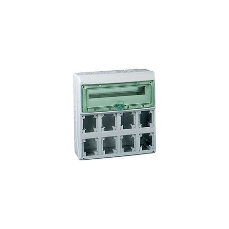 Kaedra - coffret - pour prises - 448 x 460 mm - 19 modules - 8 ouvertures  - 10367
