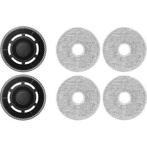 6PCS Serpillière Pads Bracket & Serpillière Cloth Lot pour Xiaomi Mijia Aspirateur 5C / OV42CN Robot Aspirateur pièce détachée (1/5)