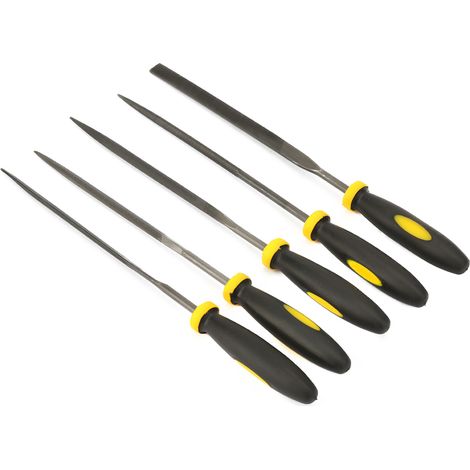 Ensemble de mini limes plates assorties en acier (3 x 140 mm)