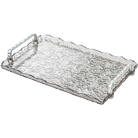 Rechteckiges Serviertablett mit Griffen, Obstteller, Wasserbecher, Tablett für Süßigkeiten, Snacks, Nüsse, Serviertablett für die Arbeitsplatte-Style E (1/5)