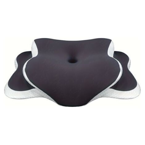 Oreiller cervical ergonomique en mousse à mémoire de forme : offre un confort optimal et un soutien personnalisé pour une nuit de sommeil réparatrice. (1/5)