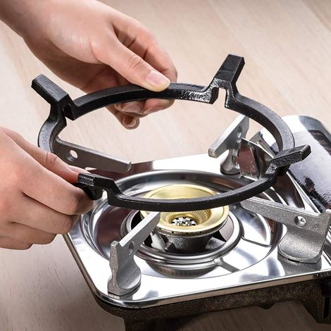 Anneau support wok cuisine support poêle électrique support coupe-vent fer support wok domicile