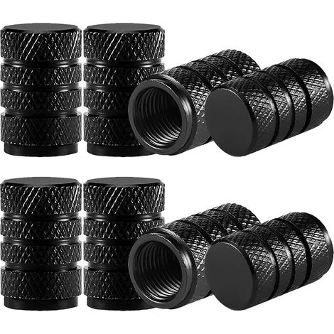 8 Pièces Bouchons de Valve de Pneu de Voiture pour Audi A4 B8 Allroad(8KH)(2009-2016), Capsules de Valve pour Automobiles, Accessoire Anti-poussière,Black (1/5)