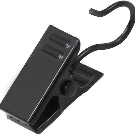 Gardinenclips, Haken, Hardware-Clips, Eisenmarkenclips, große schwarze Gardinenclips (20 Stück) - Auf Lager, Direktverkauf. (1/5)