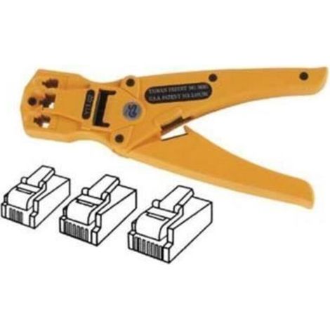 Pince À Sertir - Pour Connecteurs RJ11 RJ12 RJ45 RJ09 - Dénudage Et Coupe Intégrés - 200 mm