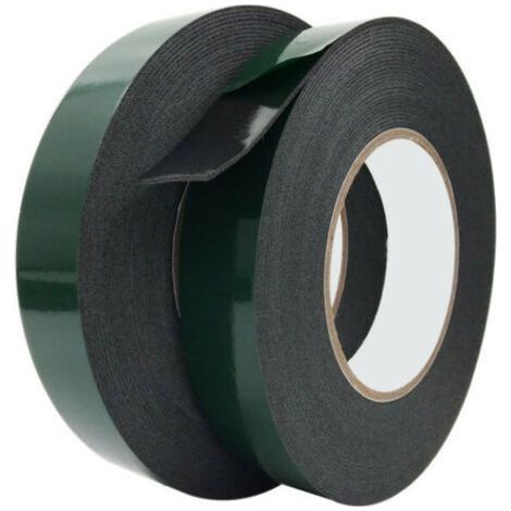 Ruban adhésif double face Extra Fort, 2 Rouleau Ruban de Mousse Double Face Puissant pour Montage Durable et Adapté à l’industrie Automobile, Les Moulures(20mm10m) (1/5)