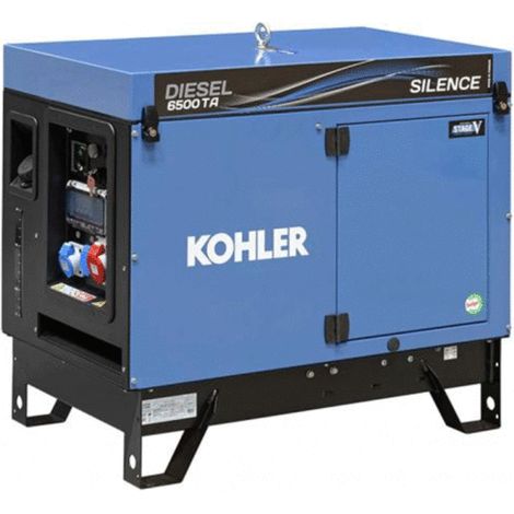 Sdmo – Groupe électrogène professionnel triphasé diesel insonorisé 6,5 kVA – Moteur KOHLER – Autonomie 22,5h – 93 dB(A) à 1m (1/3)