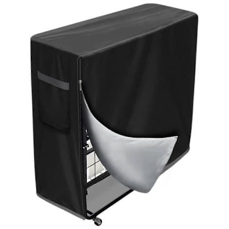 Housse de lit pliable - Imperméable et anti-poussière - Tissu Oxford résistant - Taille universelle - Facile à nettoyer - Usage extérieur - Noir MM (1/5)