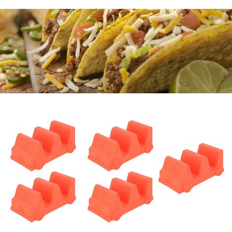 Lot de 5 présentoirs à tortillas mexicains, présentoirs à rouleaux de tortillas, présentoirs à crêpes en forme de voiture, présentoirs à tortillas originaux, orange (1/5)