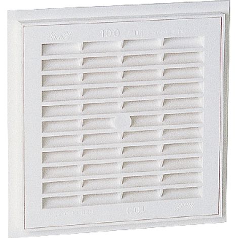 GRILLE D'AéRATION CARRéE BLANCHE à FERMETURE AVEC MOUSTIQUAIRE 201 X 201MM  NICOLL - F164 (1/2)
