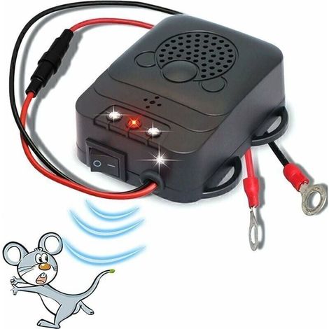1PC Répulsif Ultrason Pour Voiture, électronique Dissuasion Répulsif Anti-Fouine De Rat Avec Lampes Stroboscopiques à Del Pour Voiture, Grange, Cuisine (1/2)