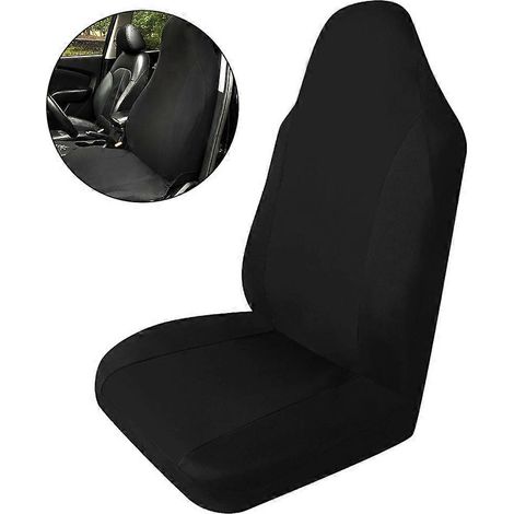 Housses de siège auto universelles anti-housses pour sièges avant (noires)-Black (1/2)