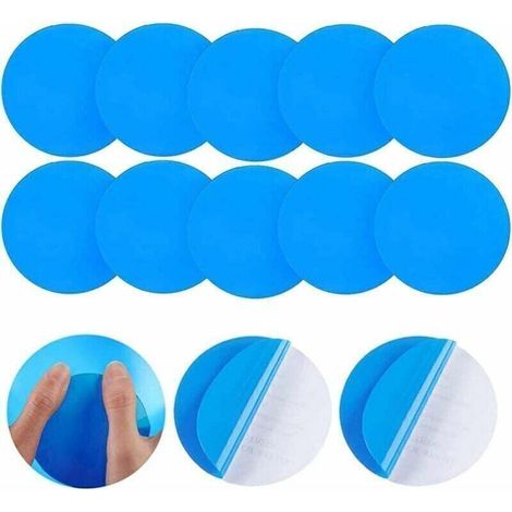 20 Pièces Piscine, Piscine Patch Kit De Réparation, Piscine Kit De Réparation, Réparation Plastique Correctifs Auto-adhésives pour Piscines Gonflables Bateaux, Bleu (1/4)