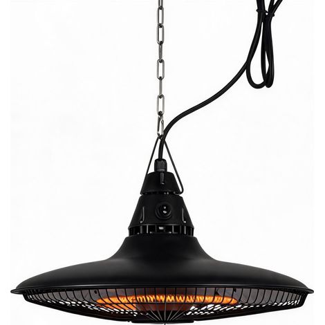 Chauffage de plafond infrarouge pour jardin - Tube chauffant en fibre de carbone 1 500 W, norme européenne (1/2)