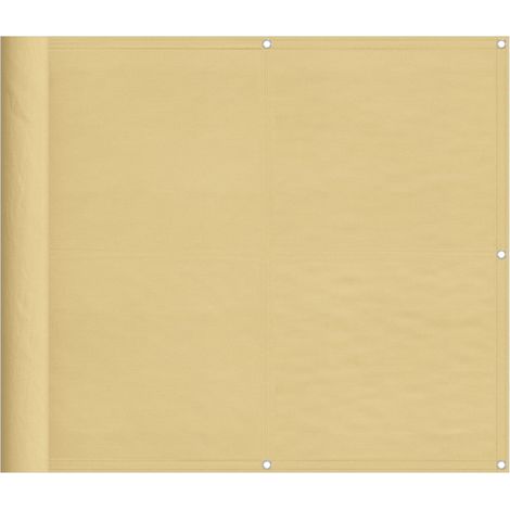 Écran de balcon sable 90x500 cm 100% polyester oxford