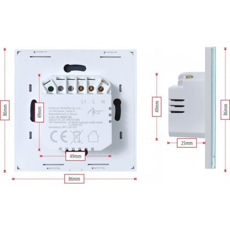 Interrupteur intelligent art zigbee 3.0 tactile puissance 10-400W (1/3)