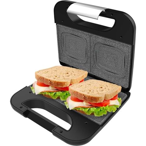 Appareil à sandwich 800 W avec plaques carrées antiadhésives