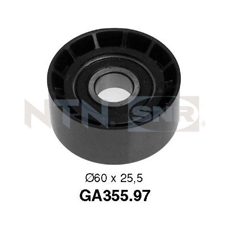 Poulie renvoi/transmission, courroie trapézoïdale à nervures SNR GA355.97 DACIA