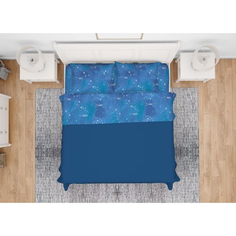 Completo Lenzuola Letto In 100% Cotone Made Italy Disegno Zodiaco 25GI, misuraSingolocoloreZodiaco 25GI (1/5)