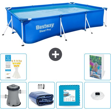 Bestway Piscina Bestway Steel Pro Rettangolare - 300x201x66 cm - 7-pezzi  S326 (1/5)