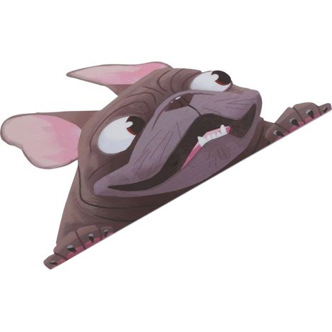Autocollant Voiture Dessin Animé 22x16cm PVC Imperméable Découpable Sticker Fenêtre Auto Motif Chien Mignon Noir (1/5)
