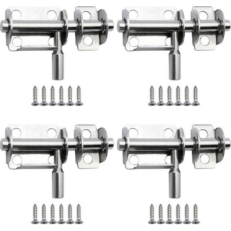 Stück 65 mm Mini-Edelstahl-Schiebetürschlösser mit Schrauben für Badezimmertüren, Holztüren, Haustiertüren und Schlafzimmertüren