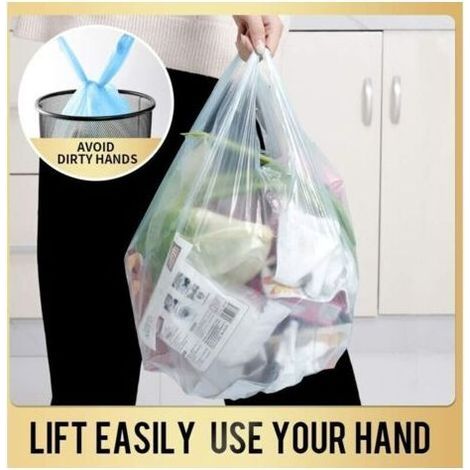 Sacs poubelles, 5 rouleaux/100 petits sacs poubelles pour le bureau, la cuisine, la chambre à coucher, les sacs poubelles solides portables colorés, les sacs poubelles… (1/3)