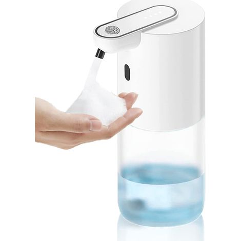Distributeur De Savon En Mousse - Automatique Sans Contact - 400 ml - Rechargeable Par USB - Réglage En 4 Positions - Montage Murale Ou Sur Plan De Travail (1/5)