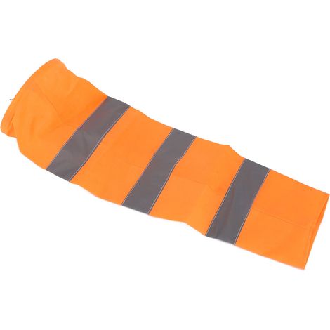 60 cm großer, orangefarbener, reflektierender Windsack für Flughafen, Bauernhof, Garten, Park – Windrichtungsanzeiger für den Außenbereich (1/5)