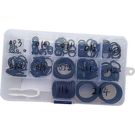 Kit de joints toriques de plongée de haute qualité (170 pièces, 12 tailles) avec outil de prélèvement pour valves de bouteilles de plongée sous-marine (1/5)
