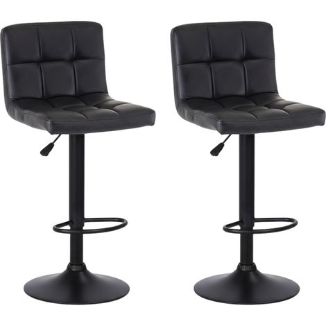 Set 2 Sgabelli Bar Alti Cucina Regolabile Girevole 41x45x89/110 cm