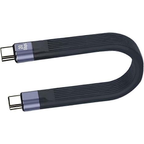 USB-C-auf-USB-C-Ladekabel, 20 Gbit/s Lade- und Datensynchronisationsgeschwindigkeit, 100 W Leistung, 4K-Videoauflösung mit 60 Hz
