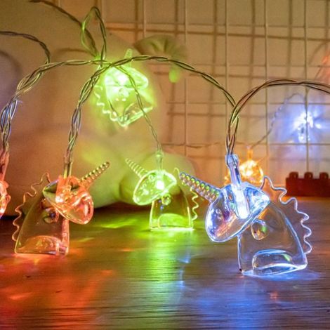 Guirlande Lumineuse Licorne Colorée 3m 20 LED USB, Décoration de Chambre Ado et Fêtes, Éclairage Festif Ambiance Romantique Noël (1/5)