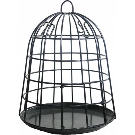 Mangeoire oiseaux avec protection - L 23,7 x P 23,7 x H 30,6 cm - Fer - Livraison gratuite