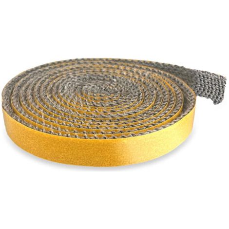 Joint Insert Cheminée, Joints Tressé Auto-adhésive pour Poêle, Joints D'étanchéité Résistante à la Chaleur (3mm x 20mm x 2m)