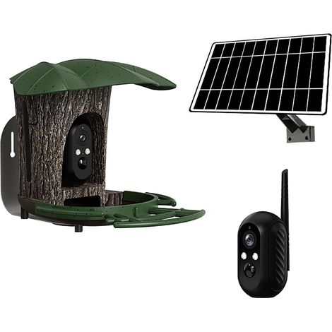 Intelligenter Vogelfutterspender mit Kamera, KI-Erkennung/App-Steuerung/Sofortbenachrichtigung bei Ankunft/Automatischer Aufnahme/IP65 wasserdicht (WLAN) (1/5)