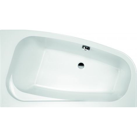 Baignoire frisbee asymétrique - droite 160 x 100 cm - LEDA