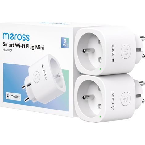 Prise Connectée Matter (Type E), 16A Prise WiFi Compatible avec HomeKit, Google Home et Home Assistant, Mesure d'Énergie pour Panneau Solaire Photovoltaïque (1/5)