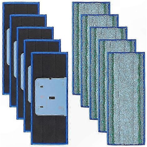 10er-Pack Mikrofasertücher für den Wischroboter Braava Jet M6, waschbar, kompatibler Ersatz für iRobot, Bodenreinigung, 2 Größen, 30 x 30 cm, für Nass- und Trockenreinigung, 10er-Pack (1/5)