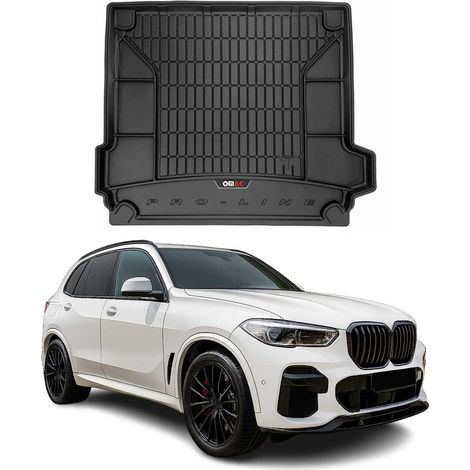 OMAC Tapis de Coffre Caoutchouc pour BMW X5 G05 2018-2025 Noir Premium