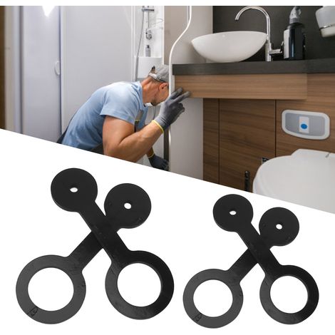 Verrou de porte de douche pour camping-car, loquet noir pour porte de salle de bain de camping-car avec pièce de rechange F100158276/0273349 (1/5)